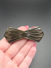 Load image into Gallery viewer, 1940s Dark Green Bakelite Bow Brooch
