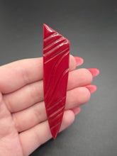 Load image into Gallery viewer, 1940s Thick Carved Bakelite Cherry Red Brooch
