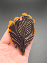 Load image into Gallery viewer, 1940s Carved Brown and Cinnamon Bakelite Leaf Brooch
