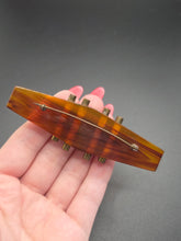Load image into Gallery viewer, 1940s Inky Root Beer Bakelite and Metal Brooch
