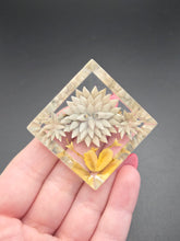 Load image into Gallery viewer, 1940s Blue Reverse Carved Lucite Brooch

