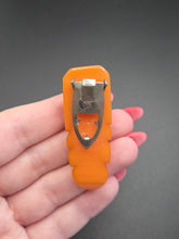 Load image into Gallery viewer, 1940s Chunky Egg Yolk Bakelite Dress Clip
