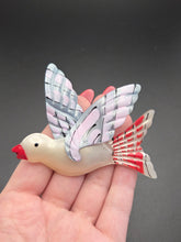 Load image into Gallery viewer, 1940s Nylon Coro Swallow Pastel Brooch
