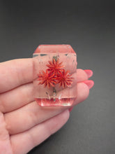 Load image into Gallery viewer, 1940s Pink Flower Unusal Reverse Carved Lucite Brooch
