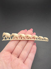 Load image into Gallery viewer, 1940s Carved Long Row Of Elephants Brooch
