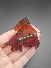 Load image into Gallery viewer, 1940s Red/Brown Elzac Fish Brooch
