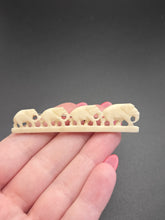 Load image into Gallery viewer, 1940s Carved Row of Elephants Brooch
