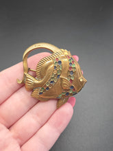 Load image into Gallery viewer, 1930s Deco Painted Metal Fish Brooch
