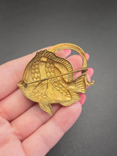 Load image into Gallery viewer, 1930s Deco Painted Metal Fish Brooch
