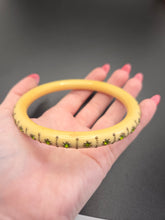 Load image into Gallery viewer, 1920s Thick Celluloid and Green Rhinestone Upper Arm Bangle
