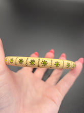 Load image into Gallery viewer, 1920s Thick Celluloid and Green Rhinestone Upper Arm Bangle
