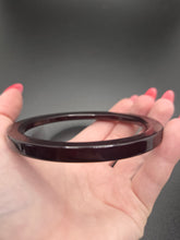Load image into Gallery viewer, 1940s Dark Sheer Raspberry Red Bakelite Bangle
