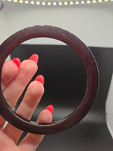Load image into Gallery viewer, 1940s Dark Sheer Raspberry Red Bakelite Bangle

