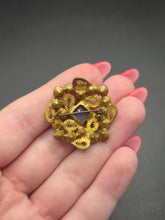 Load image into Gallery viewer, 1930s Czech Multicoloured Glass Filigree Brooch
