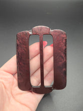 Load image into Gallery viewer, 1940s Huge Aubergine Purple Galalith Buckle
