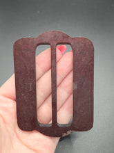 Load image into Gallery viewer, 1940s Huge Aubergine Purple Galalith Buckle
