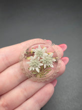 Load image into Gallery viewer, 1940s Rare Small Reverse Carved Lucite Edelweiss Brooch
