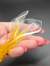 Load image into Gallery viewer, 1940s Huge Yellow Lucite Lily Brooch
