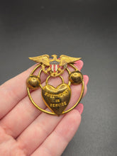 Load image into Gallery viewer, 1940s World War Two US Sweetheart in Service Brooch
