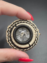 Load image into Gallery viewer, 1940s Chunky Black and White Wirework Brooch
