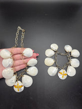 Load image into Gallery viewer, 1940s Rare World War Two Shell USAAF Hand Painted Necklace and Bracelet Set
