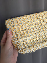 Load image into Gallery viewer, 1940s Rare Pale Yellow and Cream Plasticflex Clutch Bag
