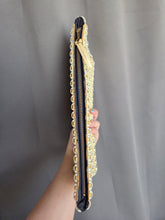 Load image into Gallery viewer, 1940s Rare Pale Yellow and Cream Plasticflex Clutch Bag
