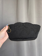 Load image into Gallery viewer, 1940s Black Corde Clutch Bag
