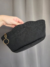 Load image into Gallery viewer, 1940s Black Corde Clutch Bag
