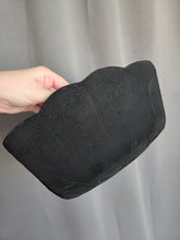 Load image into Gallery viewer, 1940s Black Corde Clutch Bag
