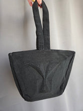 Load image into Gallery viewer, 1940s Black Corde Raised Pattern Bag
