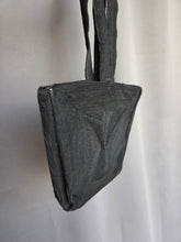 Load image into Gallery viewer, 1940s Black Corde Raised Pattern Bag
