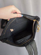 Load image into Gallery viewer, 1940s Black Corde Raised Pattern Bag
