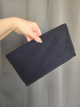 Load image into Gallery viewer, 1940s Navy Blue Corde Clutch Bag

