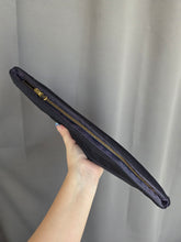Load image into Gallery viewer, 1940s Navy Blue Corde Clutch Bag
