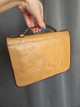 Load image into Gallery viewer, 1940s Orange/Beige Egyptian Tourist Bag
