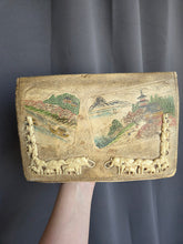 Load image into Gallery viewer, 1940s Japanese Tourist Clutch Bag With Celluloid Elephants
