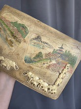 Load image into Gallery viewer, 1940s Japanese Tourist Clutch Bag With Celluloid Elephants
