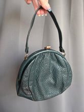 Load image into Gallery viewer, 1940s Dark Green Leather Bag

