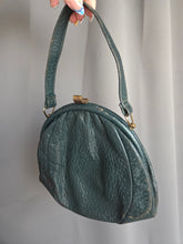Load image into Gallery viewer, 1940s Dark Green Leather Bag

