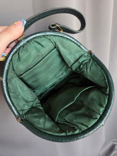 Load image into Gallery viewer, 1940s Dark Green Leather Bag
