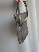 Load image into Gallery viewer, 1930s/1940s Black Stitched Edge Leather Bag
