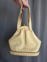 Load image into Gallery viewer, 1940s Mottled Cream/Beige Unusual Box Bag
