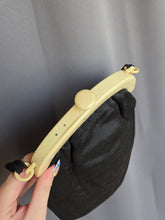 Load image into Gallery viewer, 1920s/1930s Deco Black Fabric Bag with Cream Celluloid Frame
