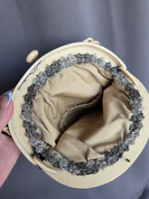Load image into Gallery viewer, 1920s/1930s Deco Black Fabric Bag with Cream Celluloid Frame
