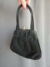 Load image into Gallery viewer, 1940s Black Suede Bag
