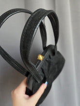 Load image into Gallery viewer, 1940s Black Suede Bag

