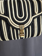 Load image into Gallery viewer, 1940s Black and White Telephone Cord Box Bag
