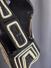 Load image into Gallery viewer, 1940s Black and White Telephone Cord Box Bag
