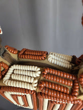 Load image into Gallery viewer, 1940s Rare Brown and White Telephone Cord Box Bag

